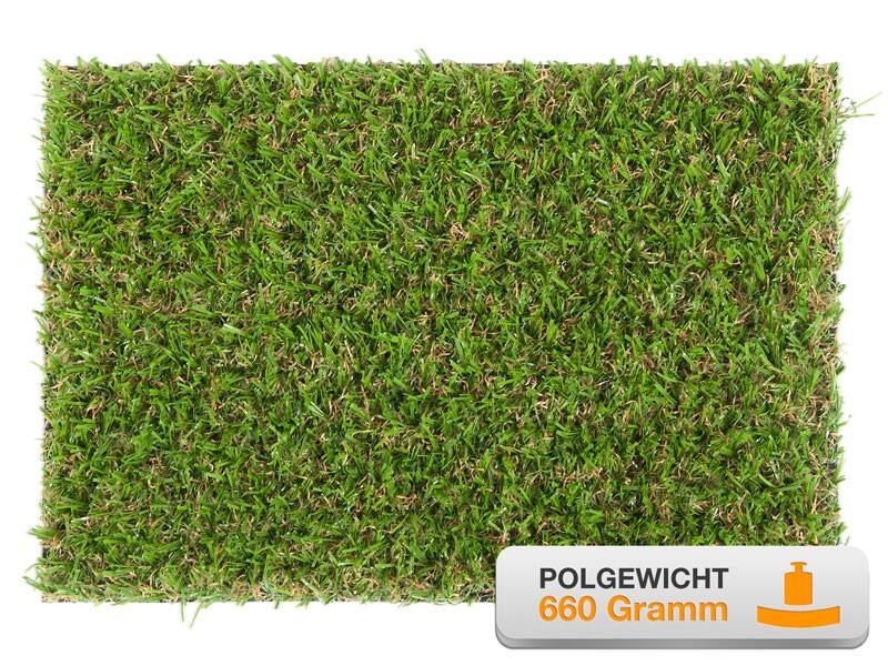 Casa Pura Kunstrasen Nantes Polyethylen, Polypropylen, Latex Grün 2000 x 5000 mm