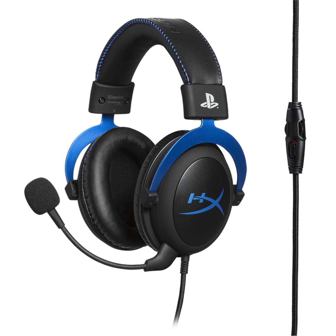 Hyperx Cloud Gaming-Kopfhörer Verkabelt Kopfbügel Noise Cancelling Schwarz, Blau mit Mikrofon