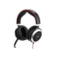 Jabra EVOLVE 80 Kopfhörer Verkabelt Kopfbügel Geräuschunterdrückung mit Mikrofon Schwarz mit Mikrofon