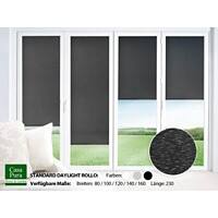 Casa Pura Verdunkelungsrollo Standard Daylight Stoff Schwarz 1000 x 2300 mm