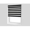 Casa Pura Sichtschutzrollo Mini Day & Night Polyester, Aluminium Schwarz 1100 x 1500 mm