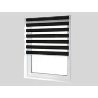 Casa Pura Sichtschutzrollo Mini Day & Night Polyester, Aluminium Schwarz 700 x 1500 mm