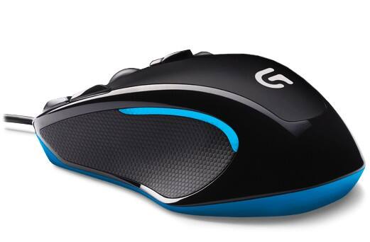 Logitech G300s Optische USB Kabelgebundene Maus für Rechtshänder 2.1 m Kabel Schwarz, Blau