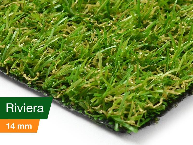 Casa Pura Kunstrasen Riviera Polyethylen, Polypropylen, Latex Grün 2000 x 15000 mm