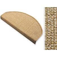 Floordirekt Step Stufenmatte Sylt Sisal Kork-Braun 235 x 650 mm Halbrund