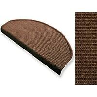 Floordirekt Step Stufenmatte Sylt Sisal Dunkelbraun 235 x 650 mm Halbrund