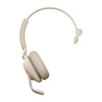 Jabra Evolve2 MS 65 Kopfhörer Kabellos Kopfbügel Geräuschunterdrückung mit Mikrofon Beige mit Mikrofon Bluetooth USB-C