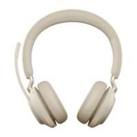 Jabra Evolve2 65 Kopfhörer Stereo Kabellos Kopfbügel Noise Cancelling Beige mit Mikrofon Bluetooth USB-C