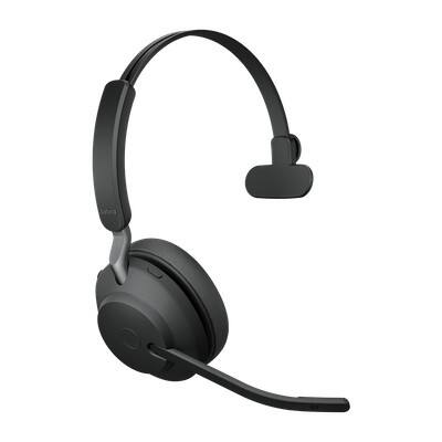 Jabra Evolve2 65 Verkabelt / Kabellos Kopfhörer Kopfbügel USB Mit Bluetooth Mit Mikrofon Mono Schwarz