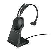 Jabra Evolve2 65 Kopfhörer UC Kabellos Kopfbügel USB-C Geräuschunterdrückung mit Mikrofon Schwarz mit Mikrofon Bluetooth USB