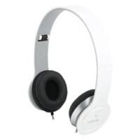 Logilink HS0029 Kopfhörer Verkabelt Kopfbügel Weiß mit Mikrofon