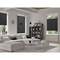 Casa Pura Plissee Magic Polyester, lackiertes Aluminium Schwarz 1000 x 1000 mm