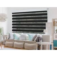 Casa Pura Sichtschutzrollo Mini Day & Night mit Aluminium-Kassette Polyester, Aluminium Schwarz 900 x 1500 mm