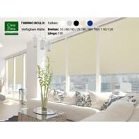 Casa Pura Verdunkelungsrollo Blackout Thermo Polyester Creme 600 x 1500 mm