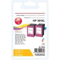 Office Depot Kompatibel HP 301XL Tintenpatrone J46AE Cyan, Magenta, Gelb 2 Stück