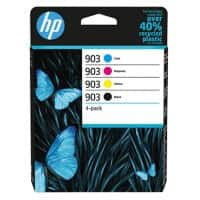 HP 903 Original Tintenpatrone 6ZC73AE Schwarz, Cyan, Magenta, Gelb Multipack 4 Stück