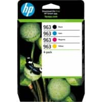 HP 963 Original Tintenpatrone 6ZC70AE Schwarz, Cyan, Magenta, Gelb Multipack 4 Stück