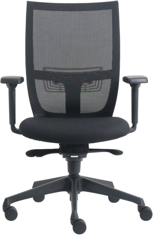 Euroseats Bürostuhl Curve Mesh Stoff, Netzstoff Schwarz