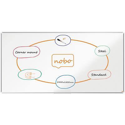 Nobo Premium Plus Whiteboard 1915163 Wandmontiert Magnetisch Lackierter Stahl 240 x 120 cm