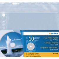 HERMA 7686 CD-/DVD-Hüllen 145 x 135 mm Transparent 5 Stück