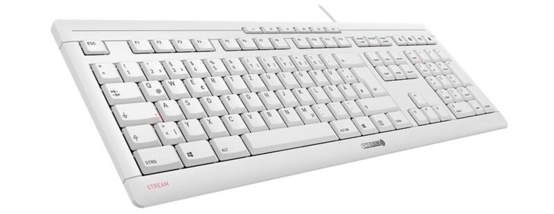 CHERRY Tastatur STREAM JK-8500 JK-8500DE-0 Grau, Weiß QWERTZ (DE)