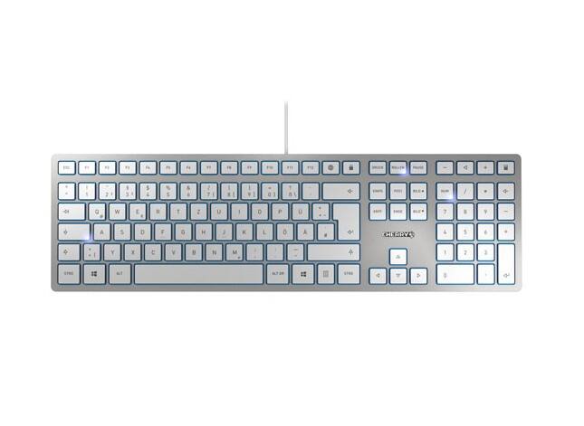 CHERRY Tastatur KC 6000 Slim JK-1600GB-1 Verkabelt Silber QWERTY (GB)