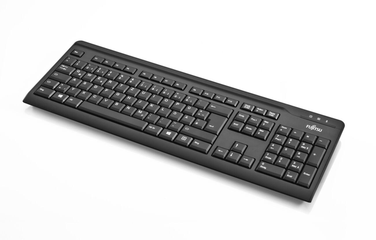 FUJITSU KB410 Tastatur QWERTY Spanisch Schwarz Verkabelt