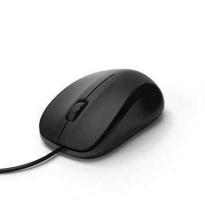 Hama MC-300 Optische USB Kabelgebundene Maus 1.8 m Kabel für Rechtshänder Schwarz