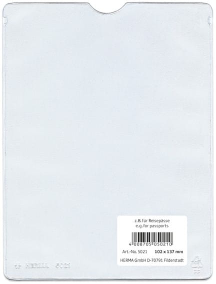 HERMA Ausweishüllen Transparent PP (Polypropylen) 8,7 x 5,8 cm 25 Stück