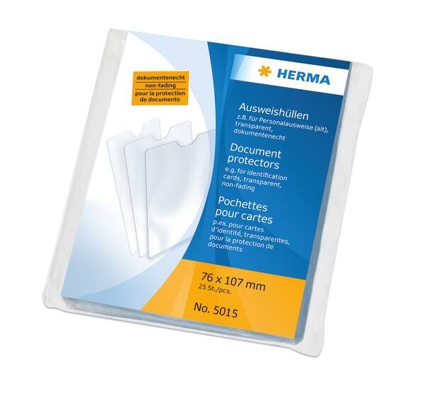 HERMA Ausweishüllen Transparent PP (Polypropylen) 10,7 x 7,6 cm 25 Stück