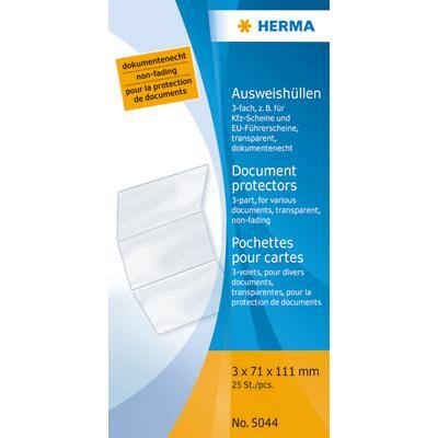 HERMA Ausweishüllen Transparent PP (Polypropylen) 11,1 x 7,1 cm 25 Stück