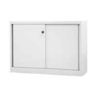 Bisley Schiebetürenschrank ECO, 1 Fachboden, 2 OH, Farbe lichtgrau, H 839 x B 1200 x T 430 mm