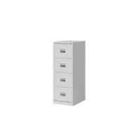 Bisley Hängeregistraturschrank ECO, einbahnig, DIN A4, 4 HR-Schubladen, Farbe lichtgrau; H 1296 x B 467 x T 620 mm