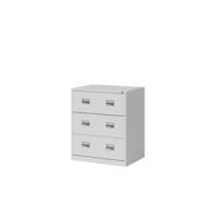 Bisley Hängeregistraturschrank ECO, doppelbahnig, DIN A4, 3 HR-Schubladen, Farbe lichtgrau, H 997 x B 842 x T 620 mm
