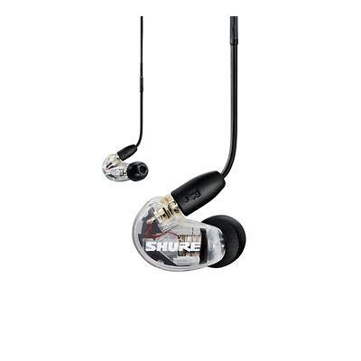 Shure Kabelgebundene Ohrhörer SE215 + UNI-EFS 3.5 mm Anschluss Schallisolierend Mit Mikrofon Schwarz, Transparent