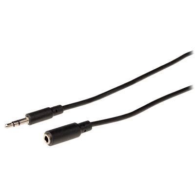 Valueline Stereo-Audio-Verlängerungskabel VLAP22050B50 1 x 3,5 mm Stecker und 1 x 3,5 mm Buchse 5 m
