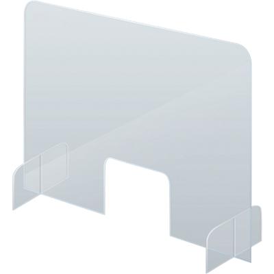 Franken Mobile Schutzscheibe für Tisch und Theke Plexiglas Transparent 85 x 70 cm