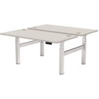 Rechteckiger Sitz-Stehschreibtisch Grau Stahl, MFC, PVC CAMBIO 1600 x 800 x 645-1305 mm