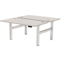 Rechteckiger Sitz-Steh-Schreibtisch Grau Stahl, MFC, PVC CAMBIO elektronisch höhenverstellbar 1800 x 800 x 645-1305mm