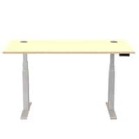 Rechteckiger Sitz-Stehschreibtisch Ahorn Stahl, MFC, PVC CAMBIO 1400 x 800 x 645-1305 mm