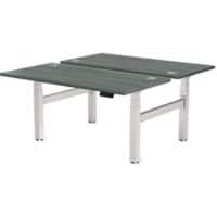Rechteckiger Sitz-Stehschreibtisch Newport Eiche Stahl, MFC, PVC CAMBIO 1600 x 800 x 645-1305 mm
