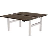 Rechteckiger Sitz-Stehschreibtisch Nussbaum Stahl, MFC, PVC CAMBIO 1800 x 800 x 645-1305 mm