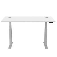 Rechteckiger Sitz-Stehschreibtisch Weiß Stah CAMBIO 1600 x 800 x 645-1305 mm