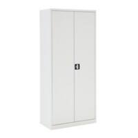 Bisley Flügeltürenschrank ECO, mit 4 Fachböden für 4,5 Ordnerhöhen, Farbe lichtgrau; H 1800 x B 800 x T 420