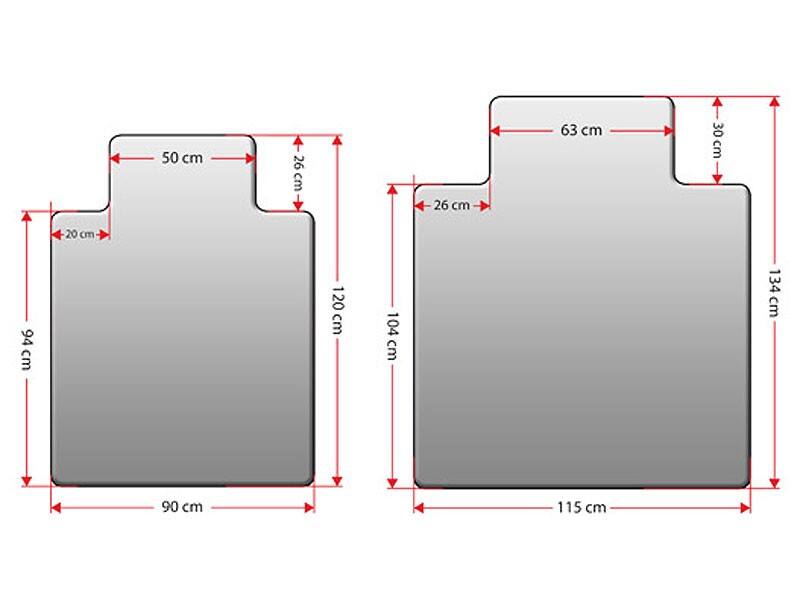 Bürostuhlunterlage mit Lippe Floordirekt Pro Floordirekt Pro Transparent Polycarbonat 900 x 1200 mm
