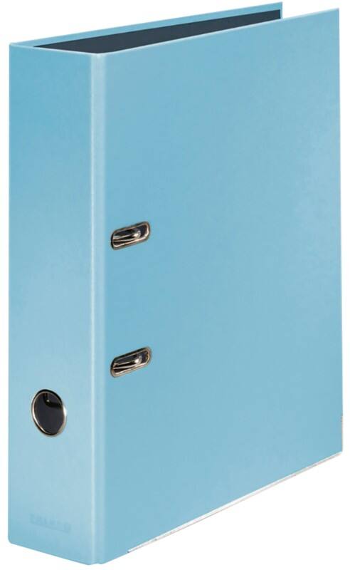 Falken Pastel Color Ordner Breit A4 80 mm Himmelblau 2 Ringe Pappkarton Glänzend