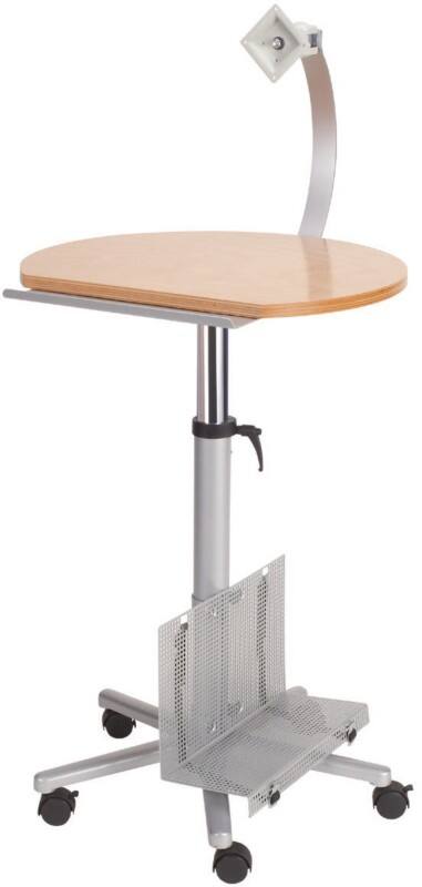 Maul Stehtisch mit Flachbildschirmträger 9317070 61 x 83,5 x 158,5 cm Silber