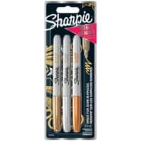 Sharpie Metallic Permanentmarker Fein Rundspitze 1 mm Färbig sortiert 3 Stück