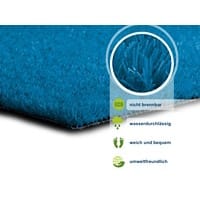 Rasenteppich Casa Pura Premium Color Blau Polyethylen 1000 x 1500 mm
