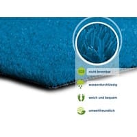 Rasenteppich Casa Pura Premium Color Blau Polyethylen 2000 x 10000 mm